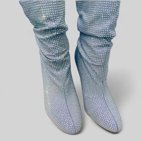 Nine West Stiletto Boots Women's Rhinestone Boots High Heeled Size 7.5 BRAND-NEW - Picture 4 of 11